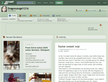 Tablet Screenshot of dragonsangel1216.deviantart.com