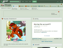 Tablet Screenshot of k9creator.deviantart.com