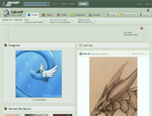 Tablet Screenshot of catwolf.deviantart.com