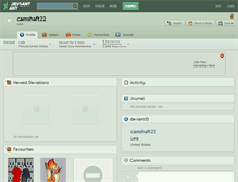 Tablet Screenshot of camshaft22.deviantart.com