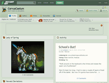 Tablet Screenshot of corvuscaelum.deviantart.com