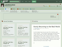 Tablet Screenshot of ladymgreystone.deviantart.com