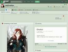 Tablet Screenshot of ladyswallow.deviantart.com