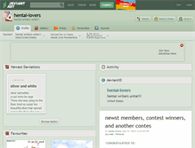 Tablet Screenshot of hentai-lovers.deviantart.com