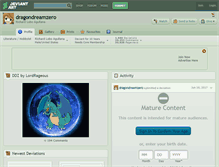 Tablet Screenshot of dragondreamzero.deviantart.com