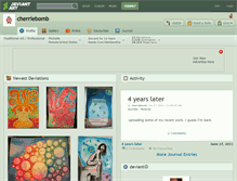 Tablet Screenshot of cherriebomb.deviantart.com