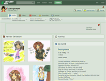 Tablet Screenshot of bunnymew.deviantart.com