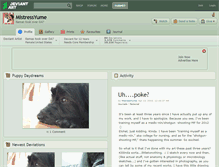 Tablet Screenshot of mistressyume.deviantart.com