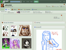 Tablet Screenshot of cathyomg.deviantart.com