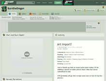 Tablet Screenshot of burnthedragon.deviantart.com