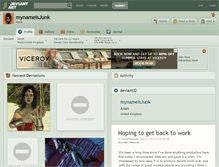 Tablet Screenshot of mynameisjunk.deviantart.com