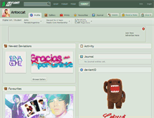 Tablet Screenshot of antoccat.deviantart.com