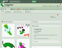 Tablet Screenshot of prodigypickle.deviantart.com