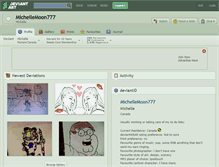 Tablet Screenshot of michellemoon777.deviantart.com