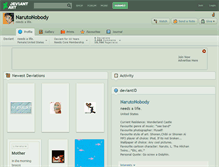 Tablet Screenshot of narutonobody.deviantart.com