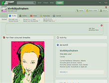 Tablet Screenshot of kiwikittyofmahem.deviantart.com