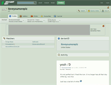 Tablet Screenshot of iloveyoumoreplz.deviantart.com