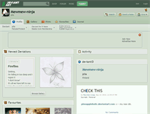 Tablet Screenshot of mewmew-ninja.deviantart.com