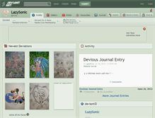 Tablet Screenshot of lazysonic.deviantart.com