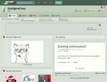 Tablet Screenshot of emotigonecrazy.deviantart.com