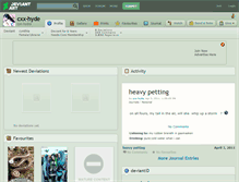 Tablet Screenshot of cxx-hyde.deviantart.com
