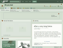 Tablet Screenshot of life-you-lead.deviantart.com
