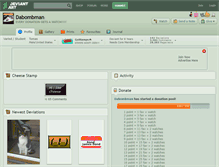 Tablet Screenshot of dabombman.deviantart.com