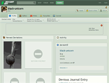 Tablet Screenshot of black-unicorn.deviantart.com