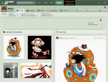 Tablet Screenshot of eeza.deviantart.com