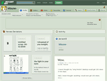 Tablet Screenshot of kitsune-.deviantart.com
