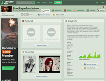 Tablet Screenshot of bloodraynefansunite.deviantart.com