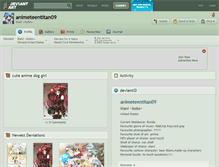 Tablet Screenshot of animeteentitan09.deviantart.com