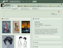 Tablet Screenshot of latina24.deviantart.com