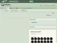 Tablet Screenshot of plaidzebra.deviantart.com