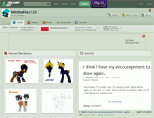 Tablet Screenshot of milothefoxx123.deviantart.com