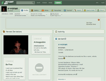 Tablet Screenshot of e-woman.deviantart.com