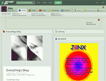 Tablet Screenshot of jiinx.deviantart.com