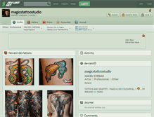 Tablet Screenshot of magicstattoostudio.deviantart.com