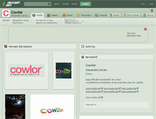 Tablet Screenshot of cowlor.deviantart.com