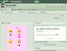 Tablet Screenshot of cuteness-adopts.deviantart.com