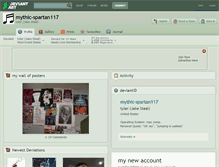 Tablet Screenshot of mythic-spartan117.deviantart.com