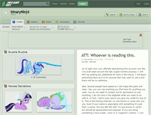 Tablet Screenshot of binaryninj4.deviantart.com