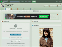 Tablet Screenshot of emilygolightly.deviantart.com