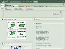 Tablet Screenshot of glitternox.deviantart.com