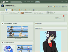 Tablet Screenshot of depression76.deviantart.com