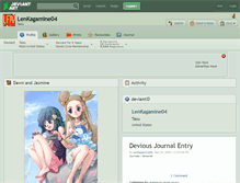 Tablet Screenshot of lenkagamine04.deviantart.com