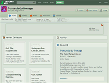 Tablet Screenshot of fromunda-du-fromage.deviantart.com