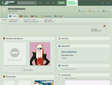 Tablet Screenshot of mrsockmonkey.deviantart.com