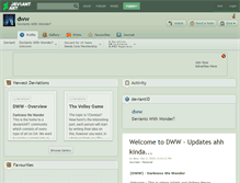 Tablet Screenshot of dww.deviantart.com
