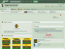 Tablet Screenshot of dragonlizardjareth.deviantart.com